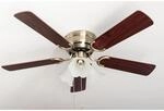 Pepeo Extra flacher Deckenventilator Pepeo Kisa Deluxe Messing Antik Fl&uuml;gel