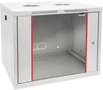 HMF 66409-07 Serverschrank Netzwerkschrank 19 Zoll 9HE Tiefe 45 cm Lichtgrau