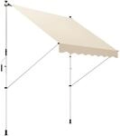 Outsunny Sonnenschirm Markise Aluminium Stahl Beige L300 x B150 x H170-280 cm