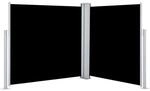 vidaXL Ausziehbare Seitenmarkise Schwarz 100 x 600 cm 48442