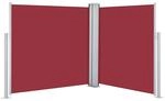 vidaXL Ausziehbare Seitenmarkise Rot 100 x 600 cm 48447