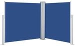 vidaXL Ausziehbare Seitenmarkise Blau 100 x 600 cm 48446
