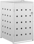 vidaXL M&uuml;lltonnenbox f&uuml;r 1 Tonne 240 L Edelstahl