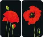 Wenko Herdabdeckplatten Universal Mohn 2er Set Mehrfarbig
