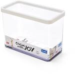 Rotho Dose Loft Premium Rechteckig 2,1, Wei&szlig;-Transparent