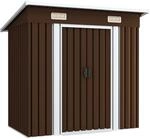 vidaXL Ger&auml;teschuppen Braun 194x121x181 cm Stahl 661641