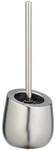 Wenko WC-Garnitur Badi Chrom Matt Keramik 13.5 x 38 x 13.5 cm Silber Matt