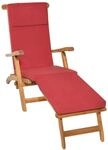 Beautissu Loftlux DC Deckchairauflage 175x45x5cm Rot