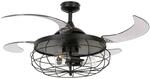 BEACON Deckenventilator Fanaway Industri Schwarz 122 cm mit Beleuchtung und
