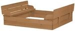roba Sandkasten in Natur aus Holz mit Sitzbank Klappbar