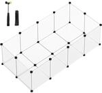 Feandrea Freigehege mit Bodenplatten 143 cm x 73 cm x 46 cm Wei&szlig;