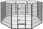 Tectake Welpenauslauf Lisa 8 Teilig Faltbar T&uuml;re Mit Doppelverriegelung 154 x 154