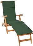 Beautissu Loftlux DC Deckchairauflage 175x45x5cm Dunkelgr&uuml;n
