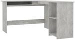 vidaXL Eckschreibtisch in L-Form Betongrau 120x140x75 cm Holzwerkstoff 800751