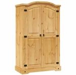 vidaXL Kleiderschrank Mexiko-Stil Kiefernholz 2 T&uuml;ren