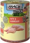Mac's Katzen-Nassfutter Kitten Pute und Kaninchen 400 g