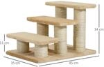 PawHut Tiertreppe 3 Stufen Treppe f&uuml;r Katze und Hunde 45 x 35 x34cm