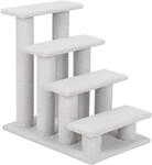 Costway Tiertreppe Katzentreppe 4 Stufen Haustiertreppe Beige