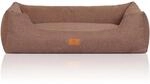 Knuffelwuff Hundebett Lotte Velours XXL 120 x 85cm Lichtbraun