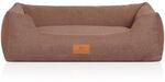 Knuffelwuff Hundebett Lotte Velours M-L 85 x 63cm Lichtbraun
