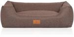 Knuffelwuff Hundebett Lotte Velours M-L 85 x 63cm Graubraun