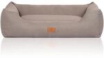 Knuffelwuff Hundebett Lotte Velours XL 105 x 75cm Lichtgrau