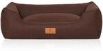 Knuffelwuff Hundebett Lotte Velours M-L 85 x 63cm Braun