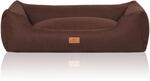 Knuffelwuff Hundebett Lotte Velours XXL 120 x 85cm Braun