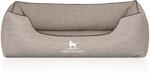 Knuffelwuff Hundebett Rockland Orthop&auml;disch Kunstleder M-L 85 x 63cm Hellgrau