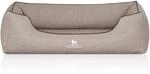 Knuffelwuff Hundebett Rockland Orthop&auml;disch Kunstleder XXL 120 x 85cm Hellgrau