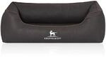 Knuffelwuff Hundebett Rockland Orthop&auml;disch Kunstleder M-L 85 x 63cm Schwarz
