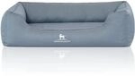 Knuffelwuff Hundebett Leon Orthop&auml;disch Wasserabweisend Velours XL 105 x 75cm