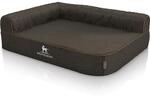 Knuffelwuff Eck Hundebett Marlie Orthop&auml;disch Velours XXL 120 x 80cm Lehne...