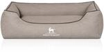 Knuffelwuff Hundebett Scottsdale Kunstleder M-L 85 x 63cm Hellgrau