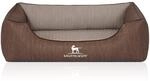 Knuffelwuff Hundebett Outlander Orthop&auml;disch Kunstleder M-L 85 x 63cm Braun/Grau