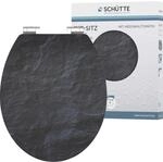 Sch&uuml;tte WC-Sitz Black Stone Holzkern mit Absenkautomatik