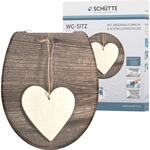 Sch&uuml;tte WC-Sitz Wood Heart Duroplast mit Absenkautomatik & Schnellverschluss