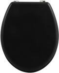 MSV WC-Sitz Cleo MDF 45 cm x 37 cm x 5,6 cm Schwarz Matt