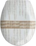 MSV WC-Sitz Ons Duroplast Soft-Close 45,5 cm x 37 cm x 5 cm Beige