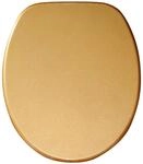 Sanilo WC Sitz Glitzer Gold, Hochwertiger und Stabiler Toilettendeckel aus Holz