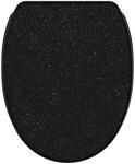 SANILO WC Sitz mit Absenkautomatik Top Fix Glitzer Schwarz