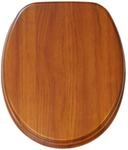 Sanilo WC Sitz Mahagoni, Hochwertiger und Stabiler Toilettendeckel aus Holz