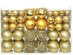 vidaXL 100-tlg. Weihnachtskugel-Set 3/4/6 cm Golden