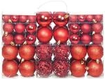vidaXL 100-tlg. Weihnachtskugel-Set 3/4/6 cm Rot