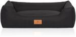 Knuffelwuff Hundebett Lotte Velours M-L 85 x 63cm Schwarz