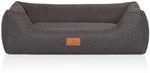 Knuffelwuff Hundebett Lotte Velours M-L 85 x 63cm Grau