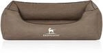 Knuffelwuff Hundebett Rockland Orthop&auml;disch Kunstleder M-L 85 x 63cm Stone