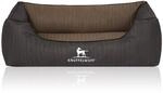 Knuffelwuff Hundebett Outback Orthop&auml;disch Kunstleder M-L 85 x 63cm Schwarz/Taupe