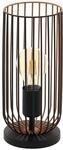 Eglo Tischleuchte Roccamena Schwarz-Kupfer &Oslash; 13 cm x 31 cm 1-flammig