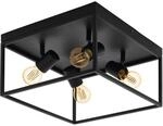 Eglo Deckenleuchte Silentina 4-flammig Schwarz E27 40W